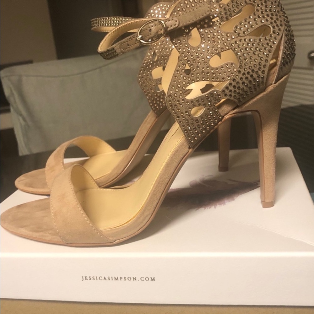 Jessica Simpson rhinestone heels